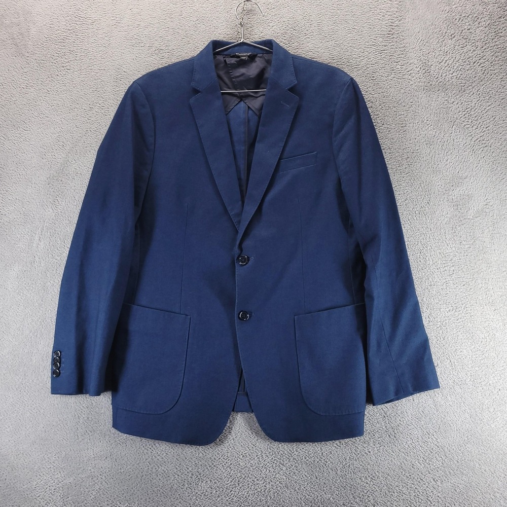 Banana Republic Blazer Mens 42R Blue Slim Fit Stretch Sport Coat Jacket